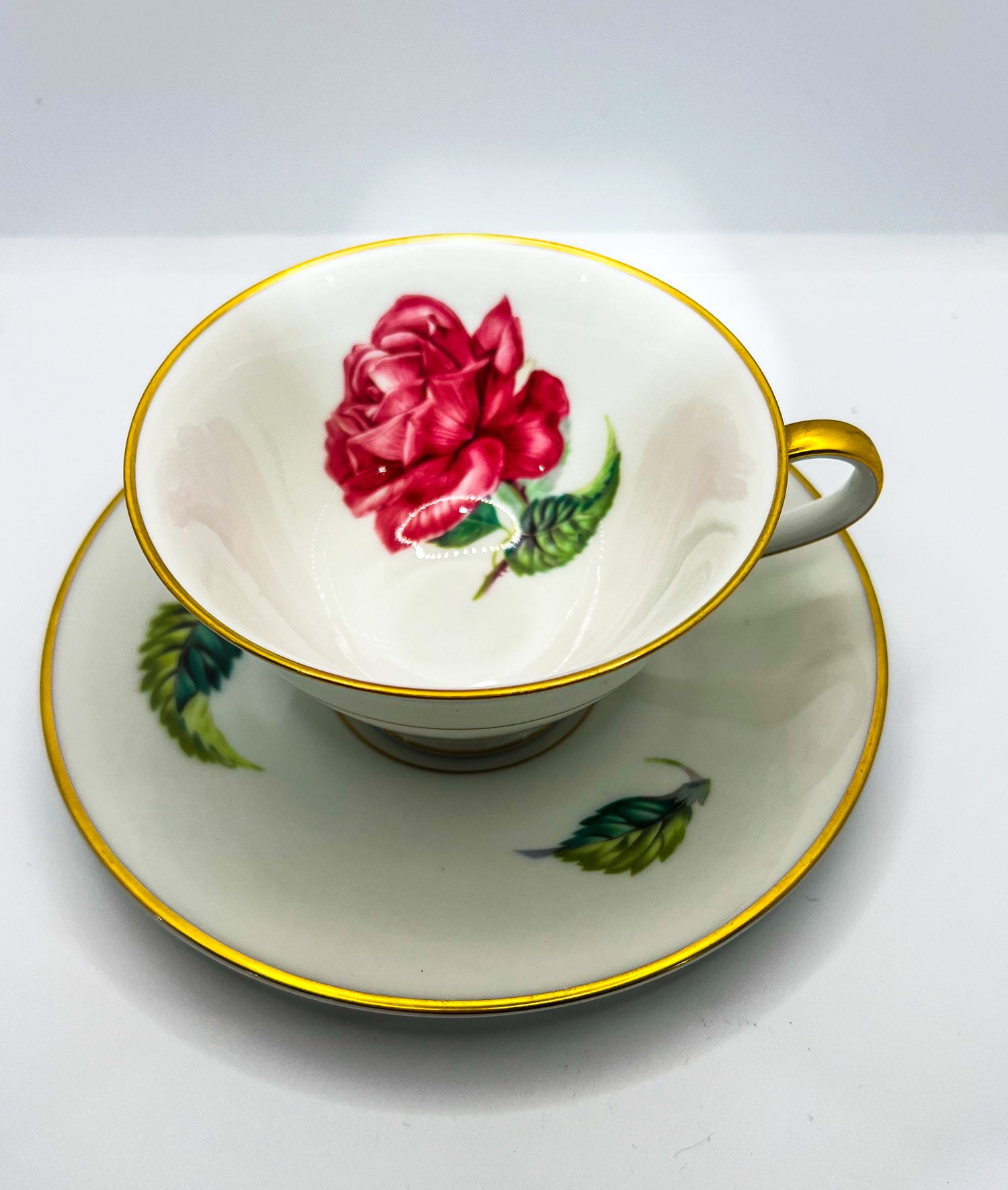 Vintage Teacup Trio (1 Plate + 1 Cup): Serial Number 25150