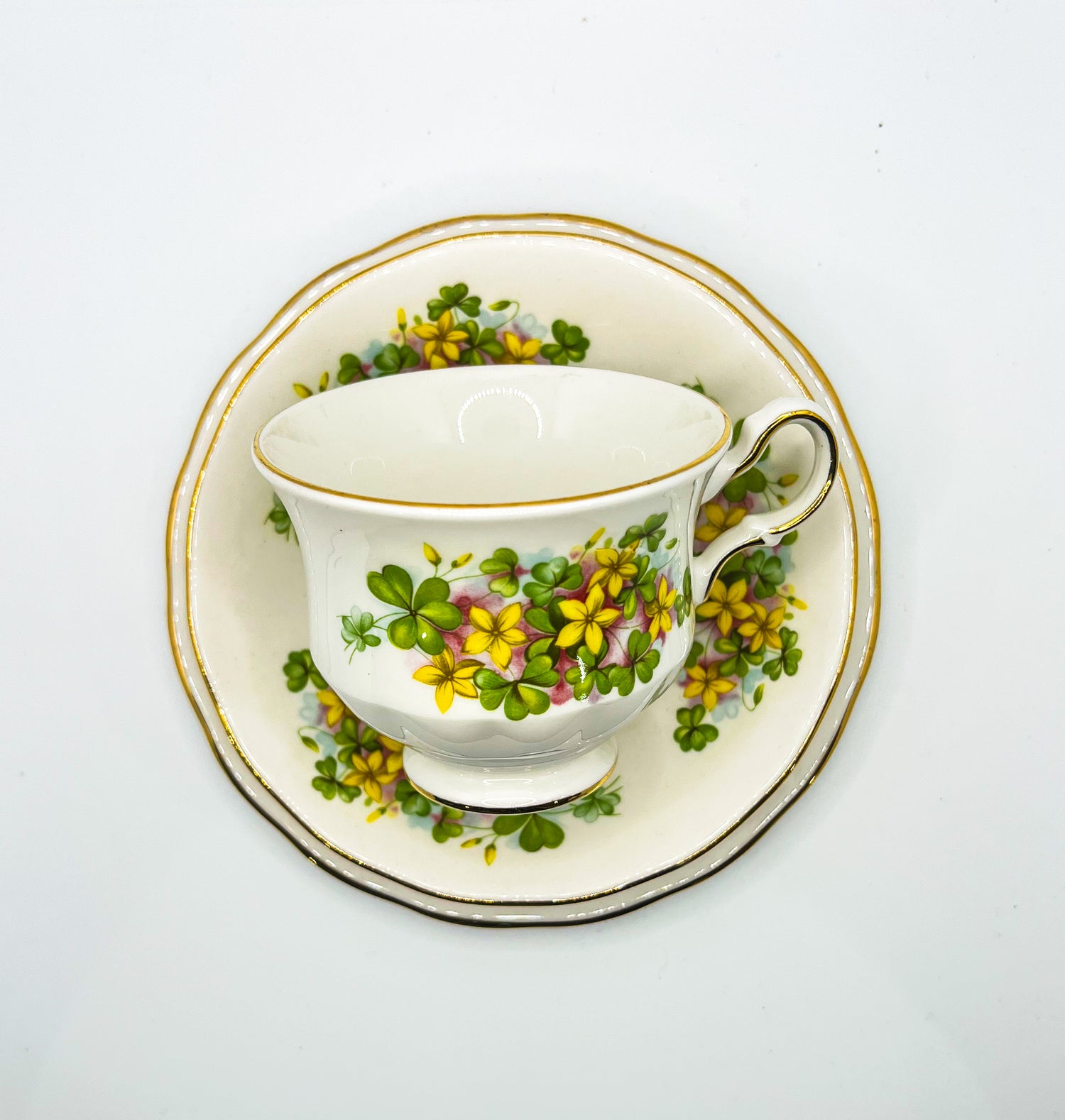 Vintage Teacup Trio (2 Plate + 1 Cup): Serial Number 25120