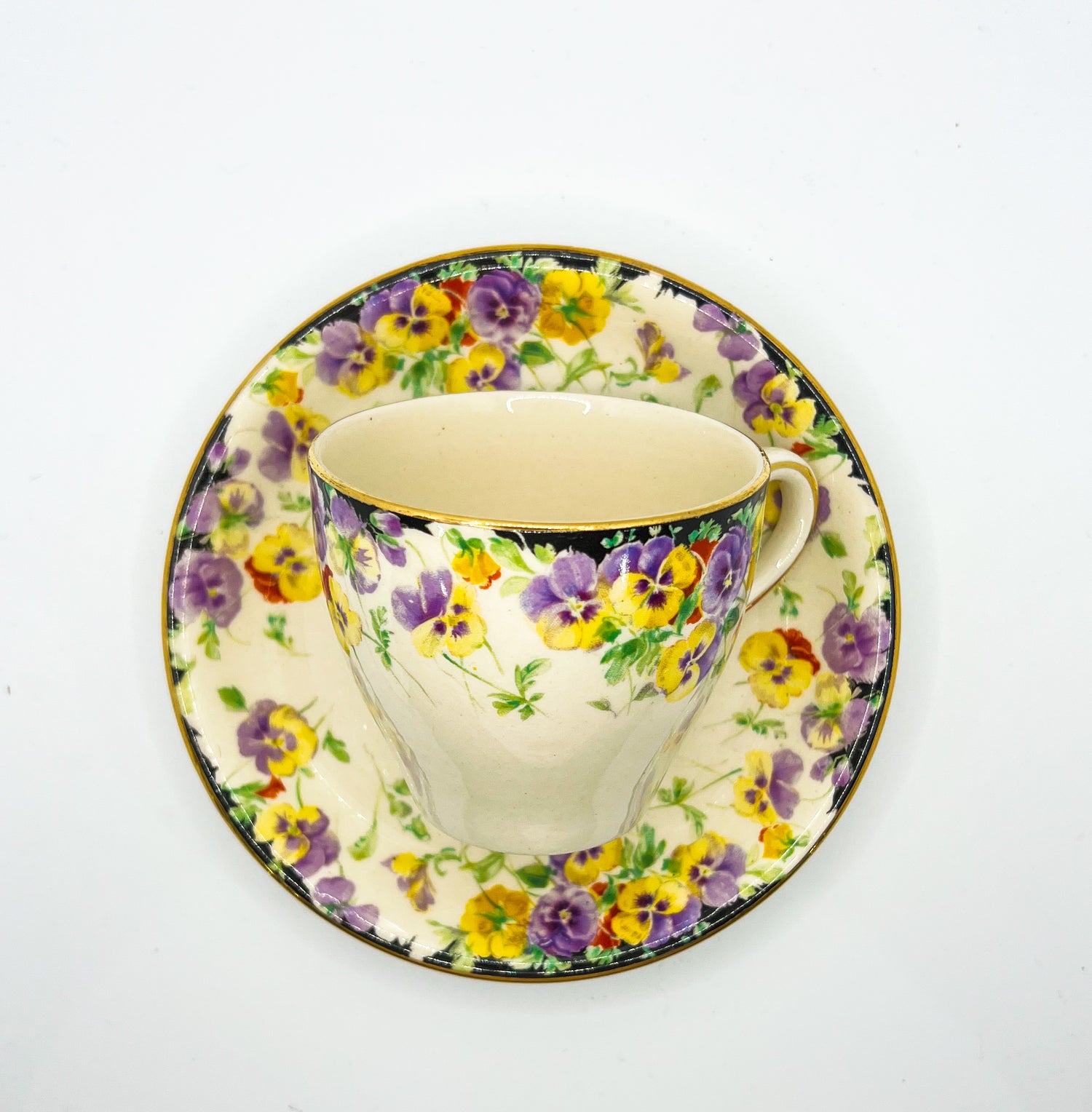 Vintage Teacup Set (1 Plate + 1 Cup): Serial Number 2547