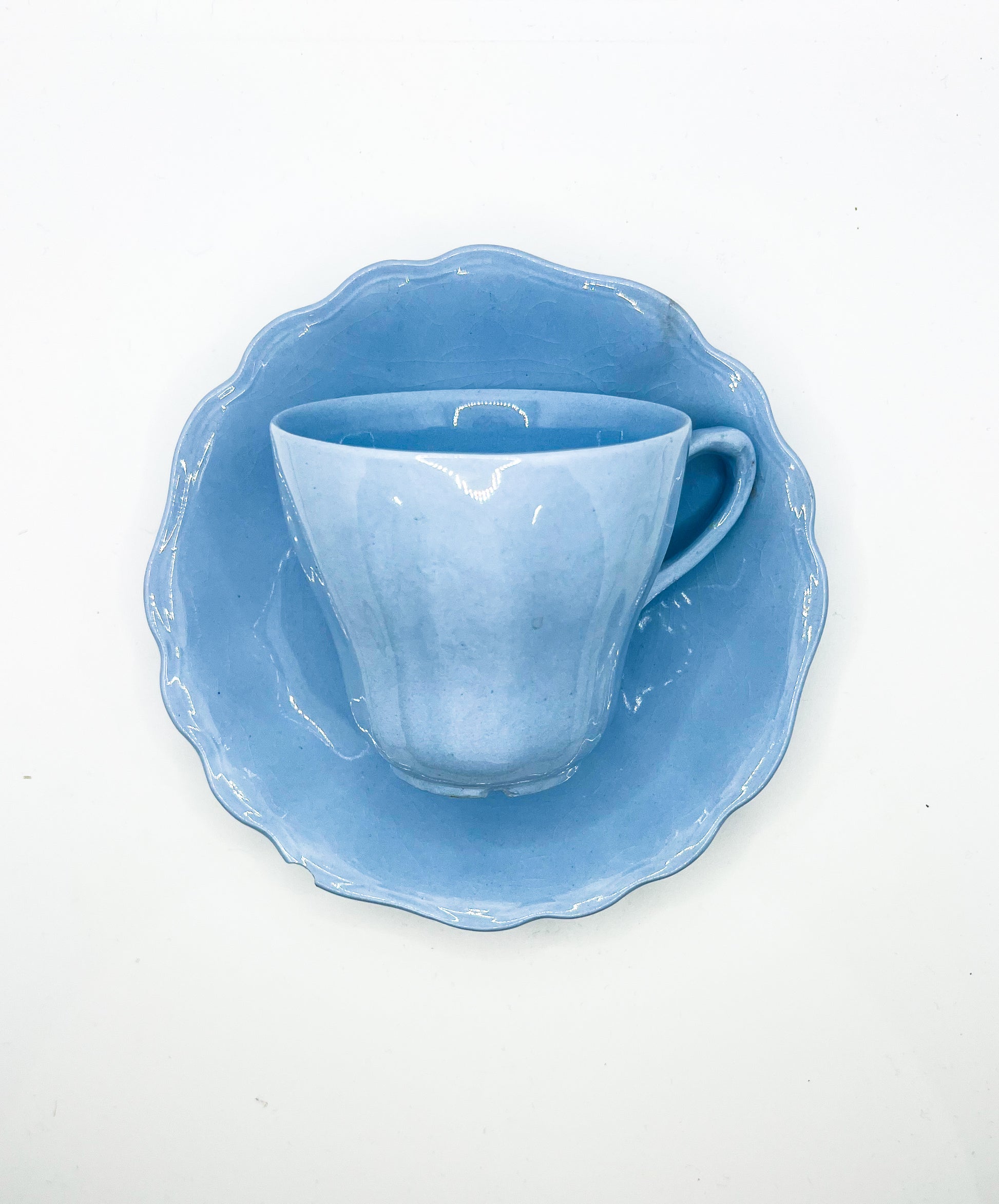 Vintage Teacup Set (1 Plate + 1 Cup): Serial Number 2538