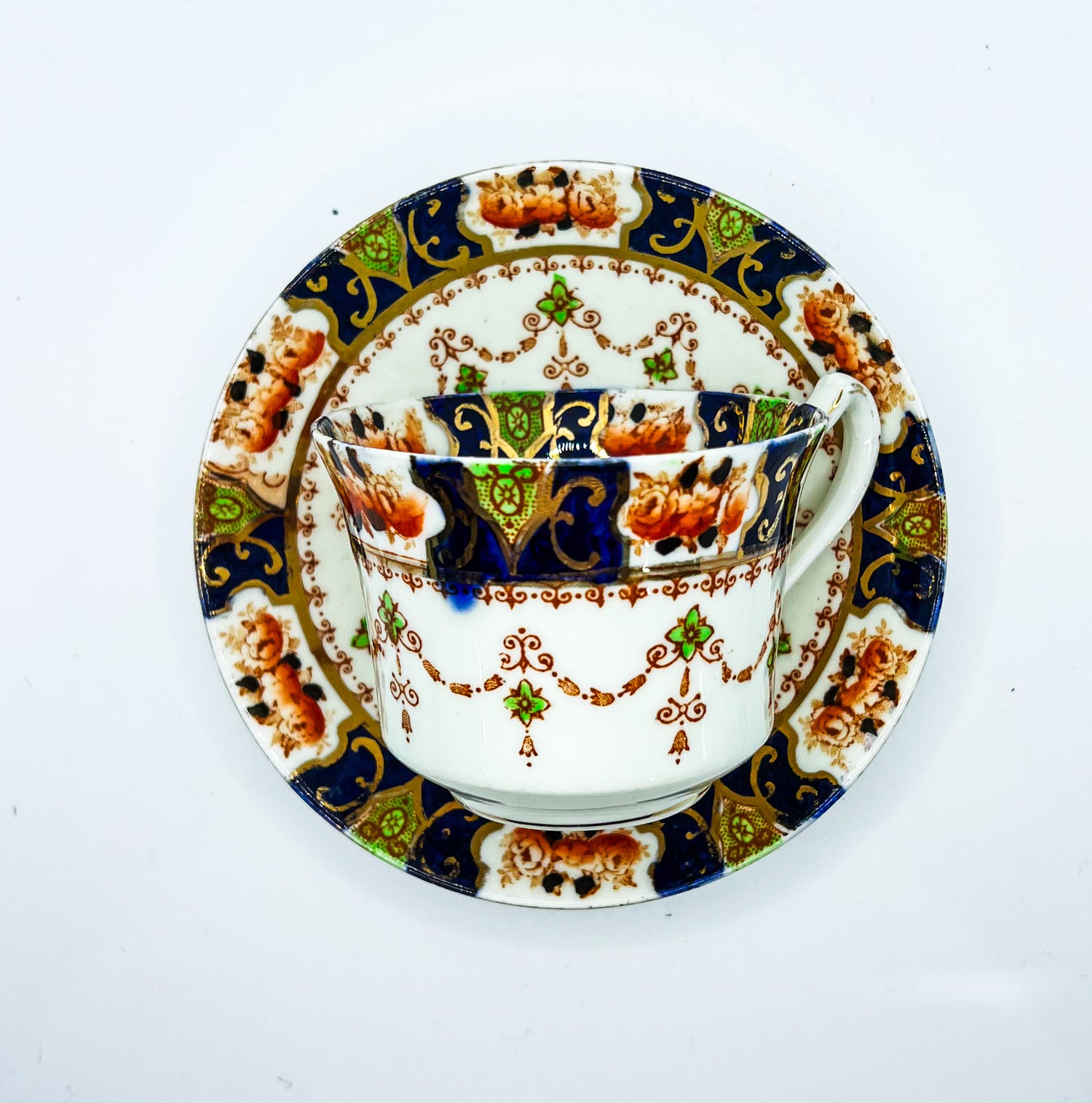 Vintage Teacup Set (1 Plate + 1 Cup): Serial Number 2531