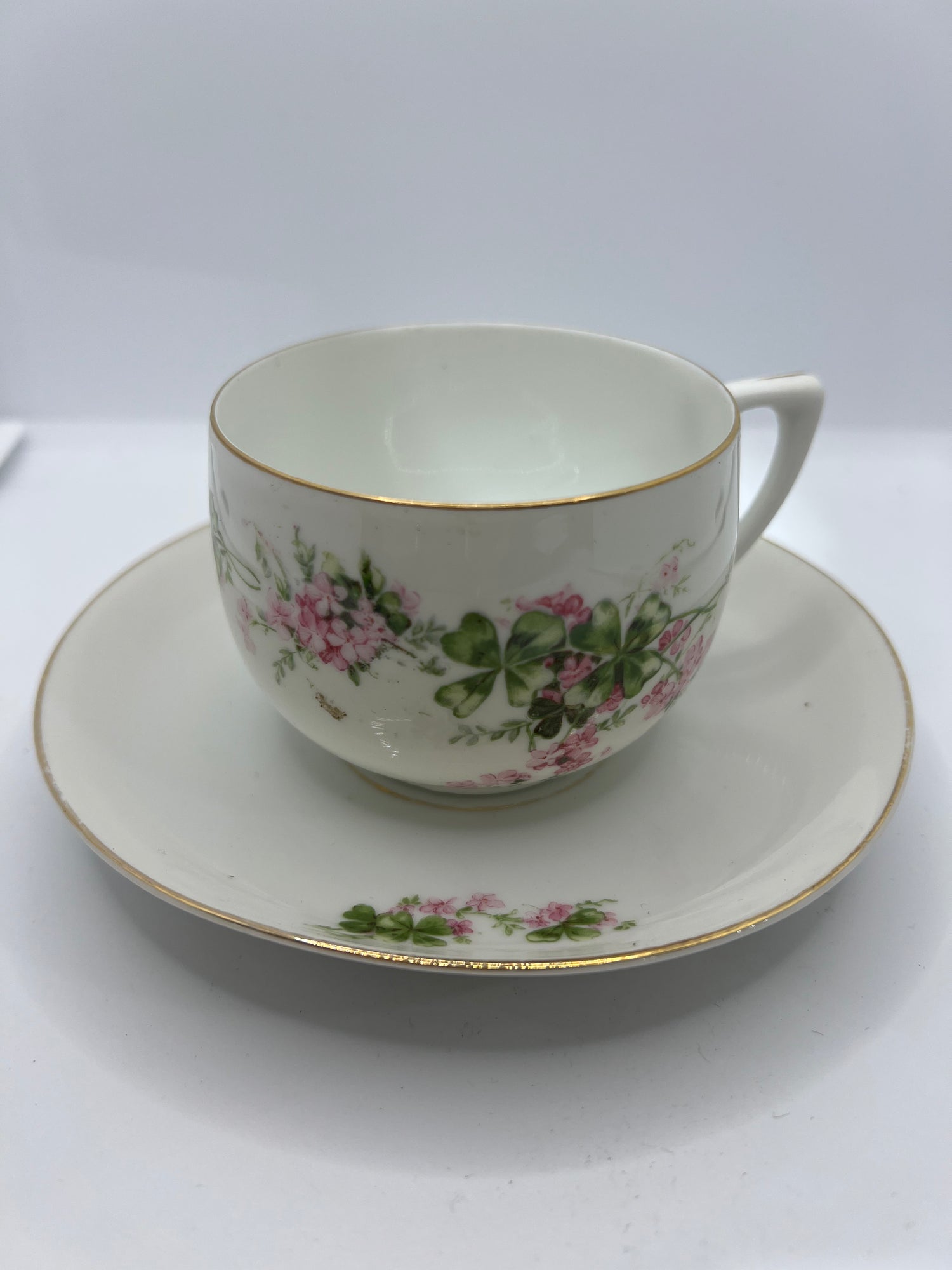 Vintage Teacup Set (1 Plate + 1 Cup): Serial Number 2514