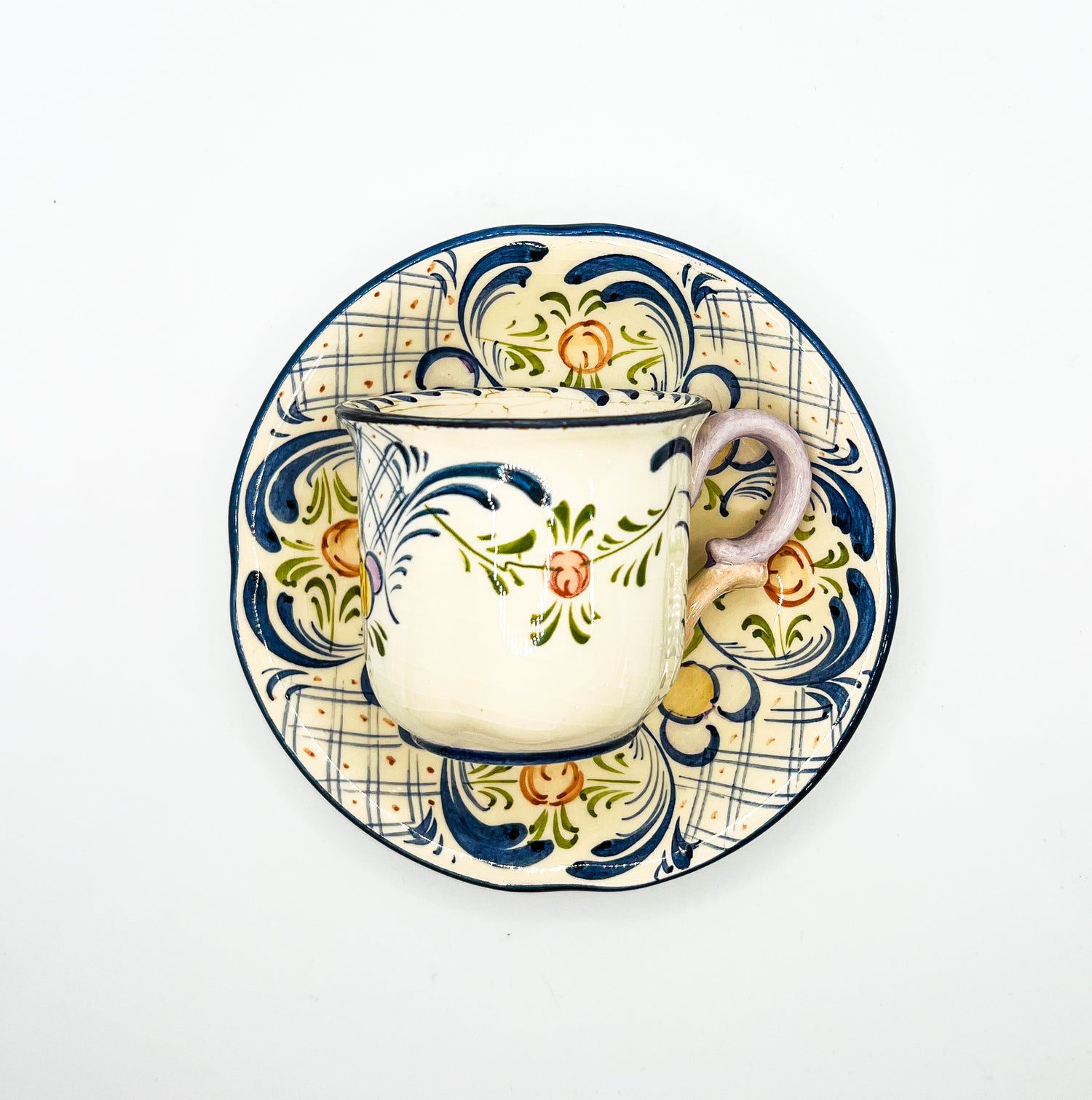 Vintage Teacup Set (1 Plate + 1 Cup): Serial Number 2502