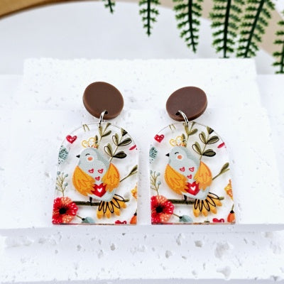 Bird on Branch Earrings