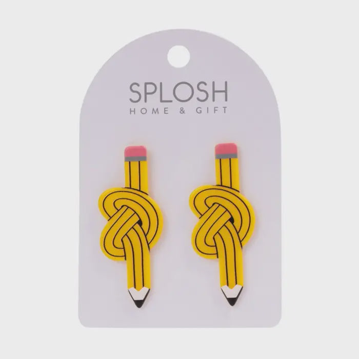 Yellow Pencil Earrings