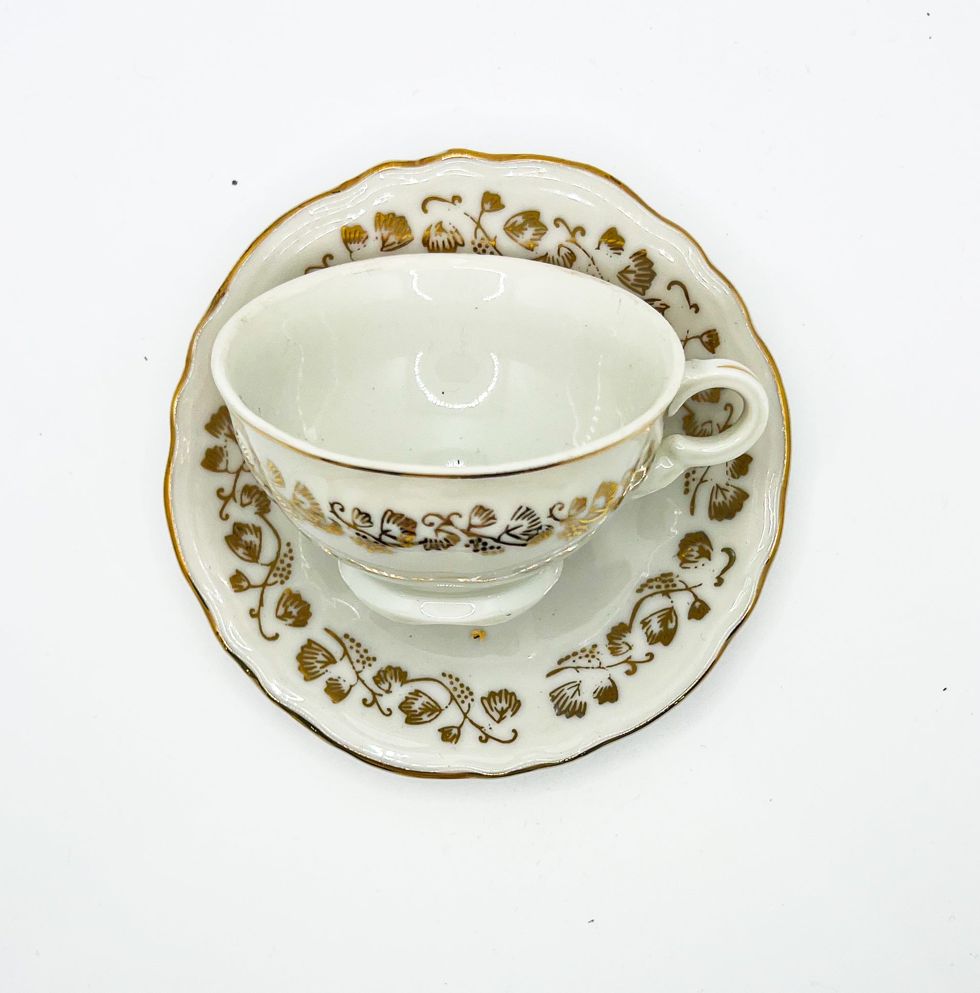 Vintage Teacup Set (1 Plate + 1 Cup): Serial Number 2518