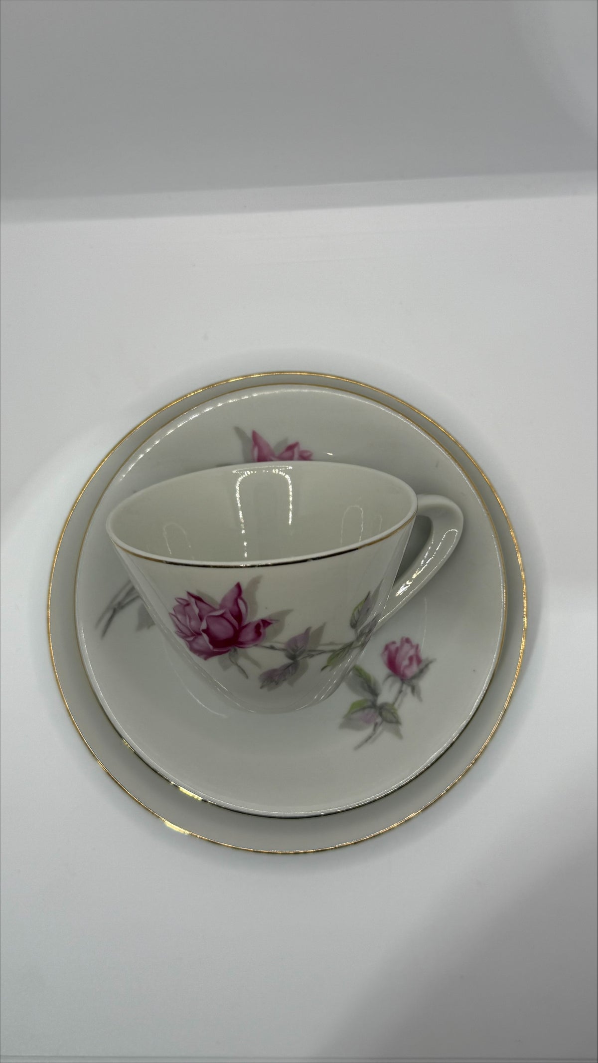Vintage Teacup Trio (2 plates + 1 cup) Serial Number 25161
