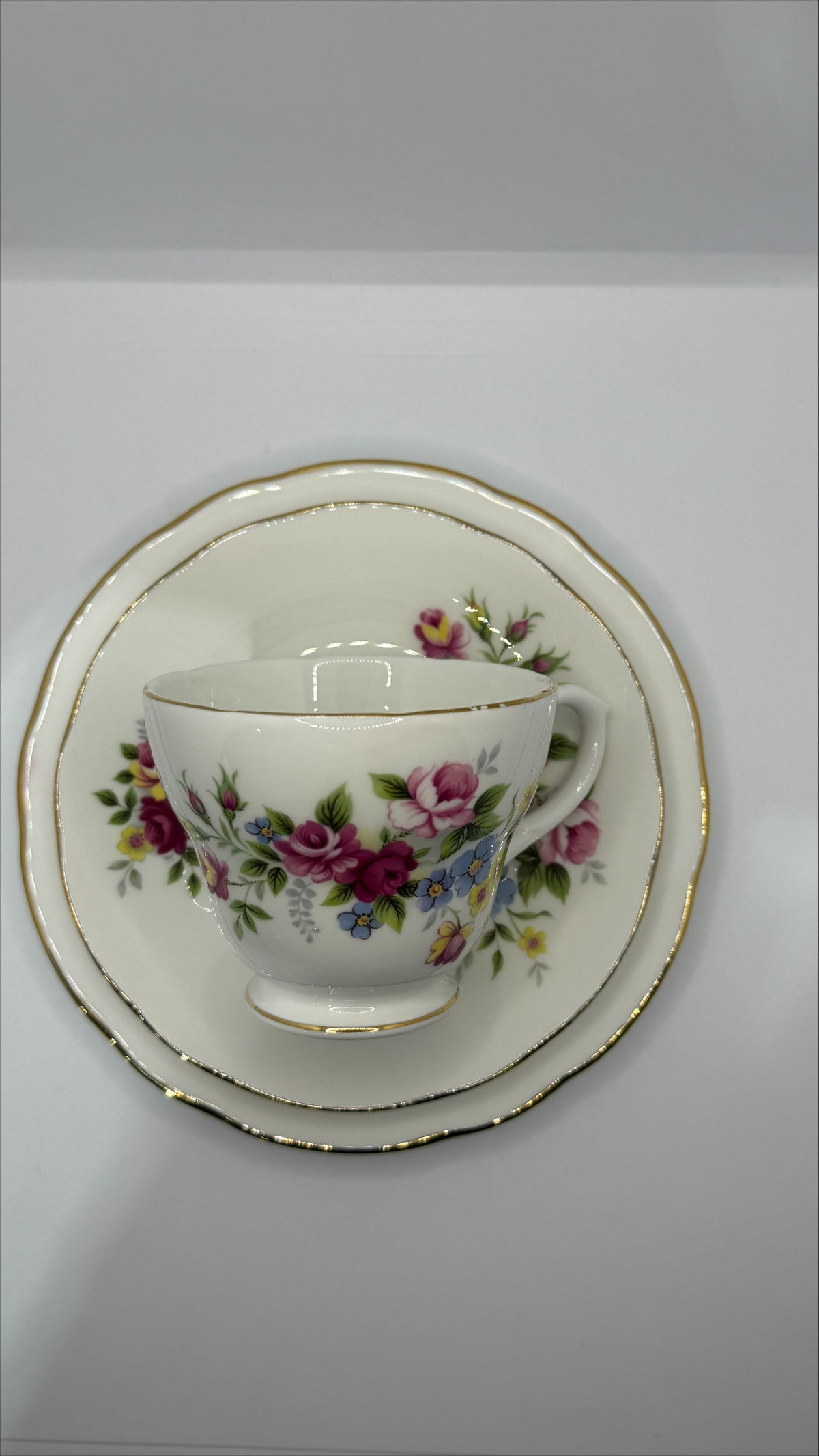Vintage Teacup Trio (2 plates + 1 cup) Serial Number 25162