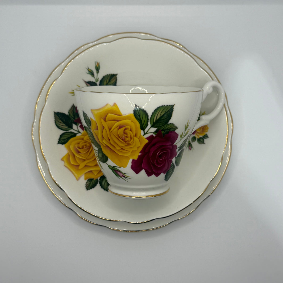 Vintage Teacup Trio (2 plates + 1 cup) Serial Number 25164