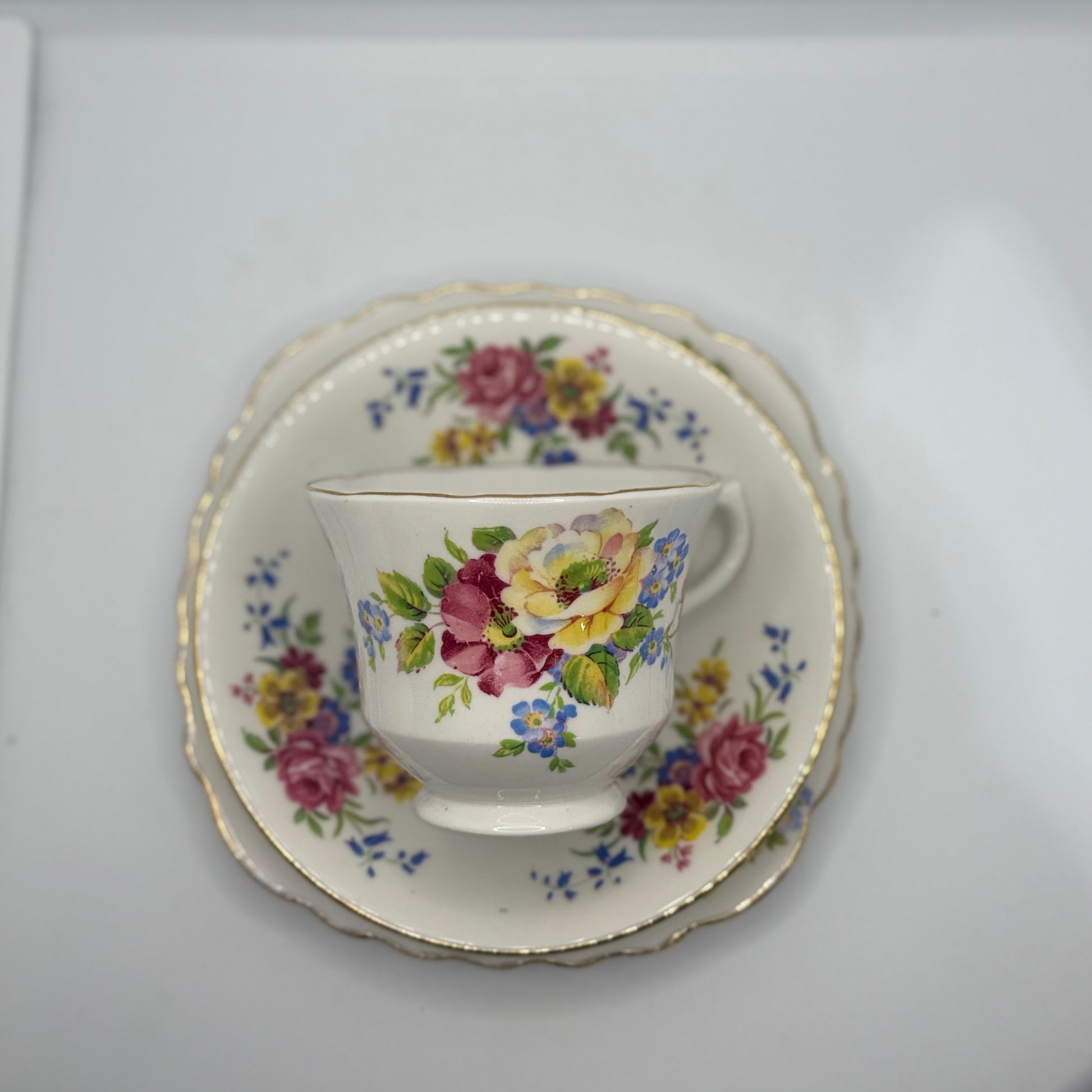 Vintage Teacup Trio (2 plates + 1 cup) Serial Number 25165