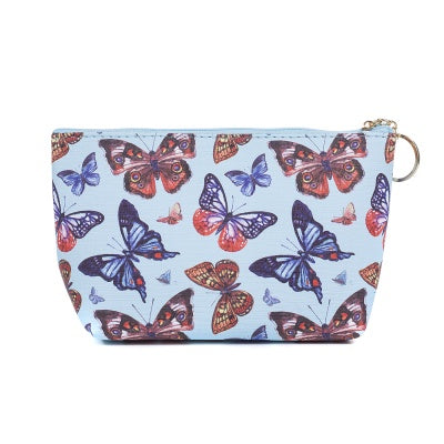 Blue and Red Butterfly Toiletry Bag