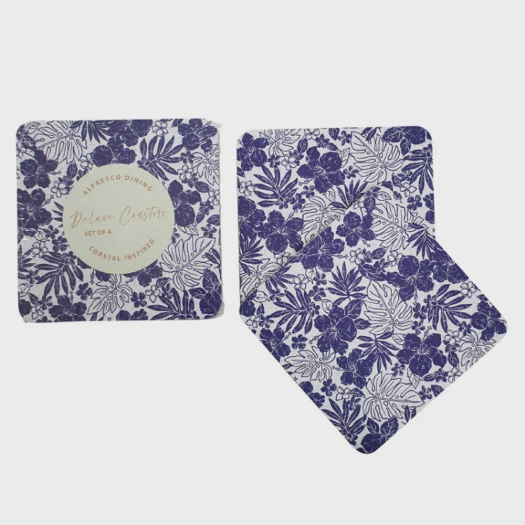 Alfresco dining coasters x4 - Hibiscus