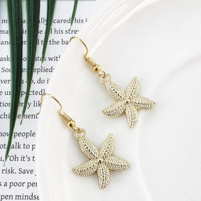 Gold Starfish Earrings