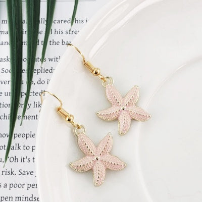 Pink Starfish Earrings